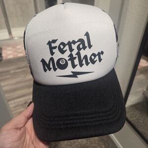 Boutique Checkered Feral Mother Trucker Hat